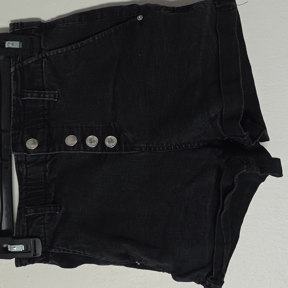 Blue Spice High Waist Black Denim Shorts